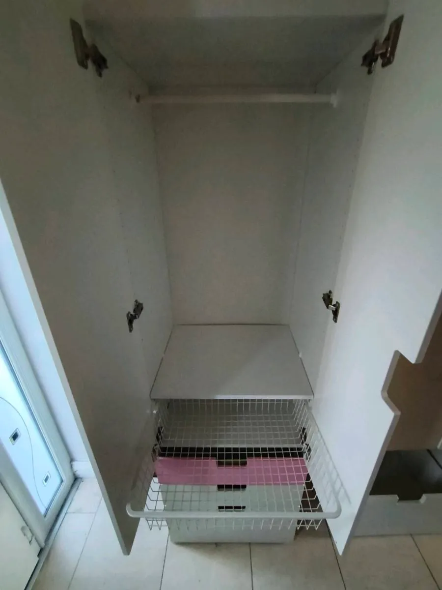 Pink & white IKEA Stuva kids wardrobe - Image 2