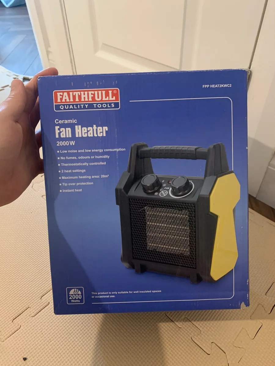Faithfull Power Plus Ceramic Fan Heater 2kW 240V - Image 1