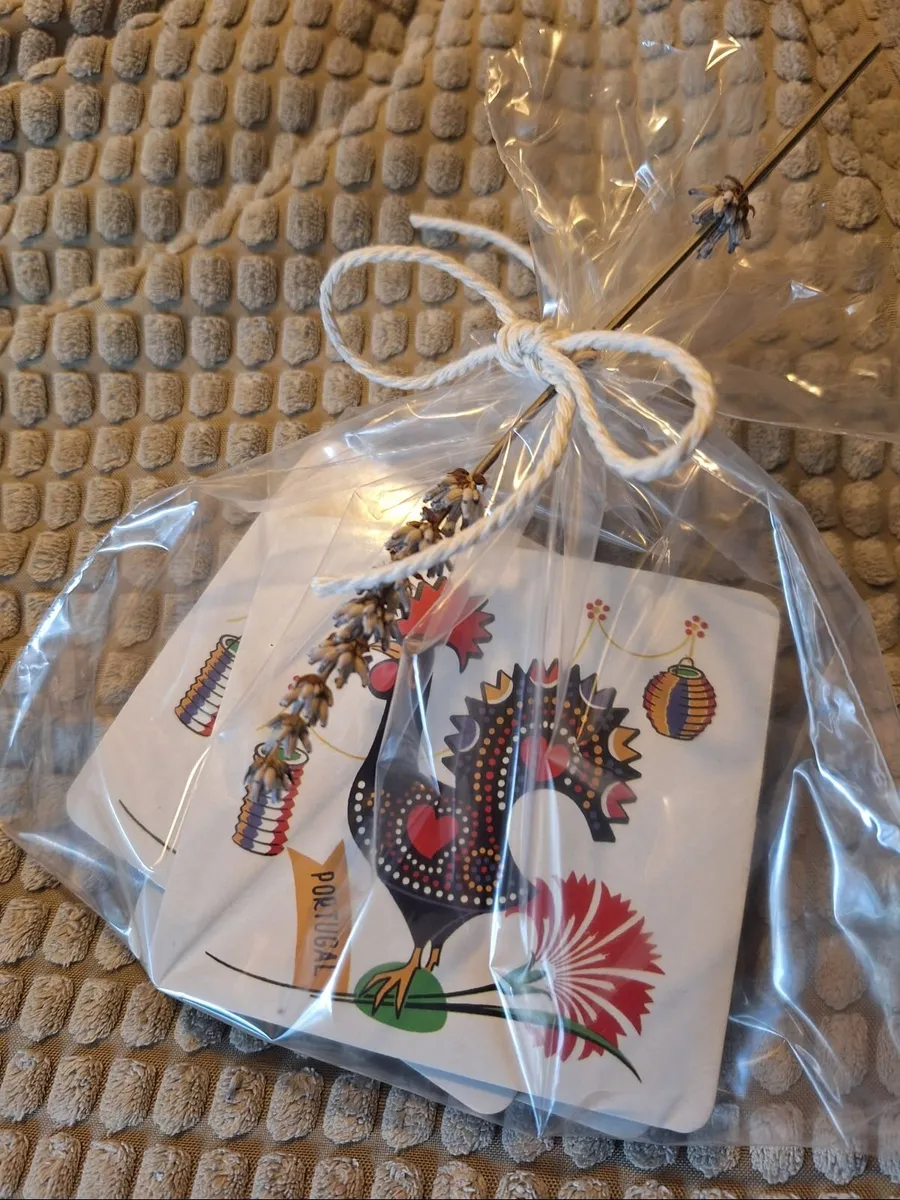 Set of 6 Portuguese Rooster Coasters - New - Image 1