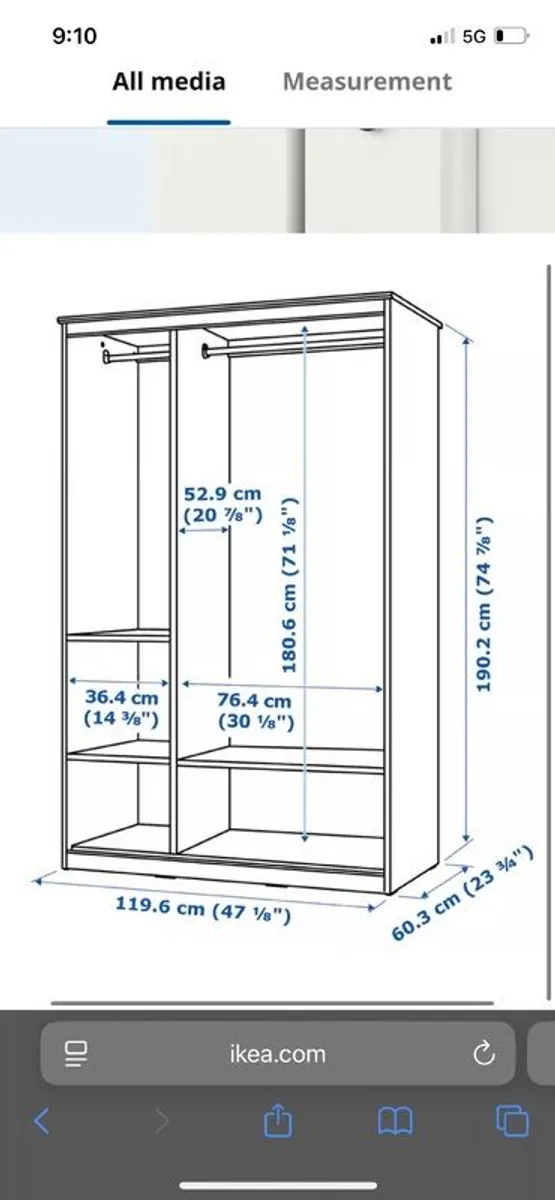 Ikea songesand wardrobe - Image 3