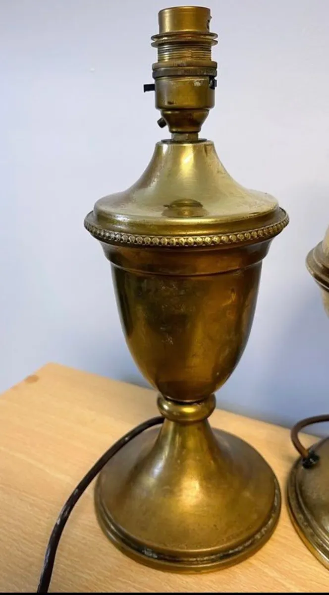 Vintage brass table lamps - Image 2