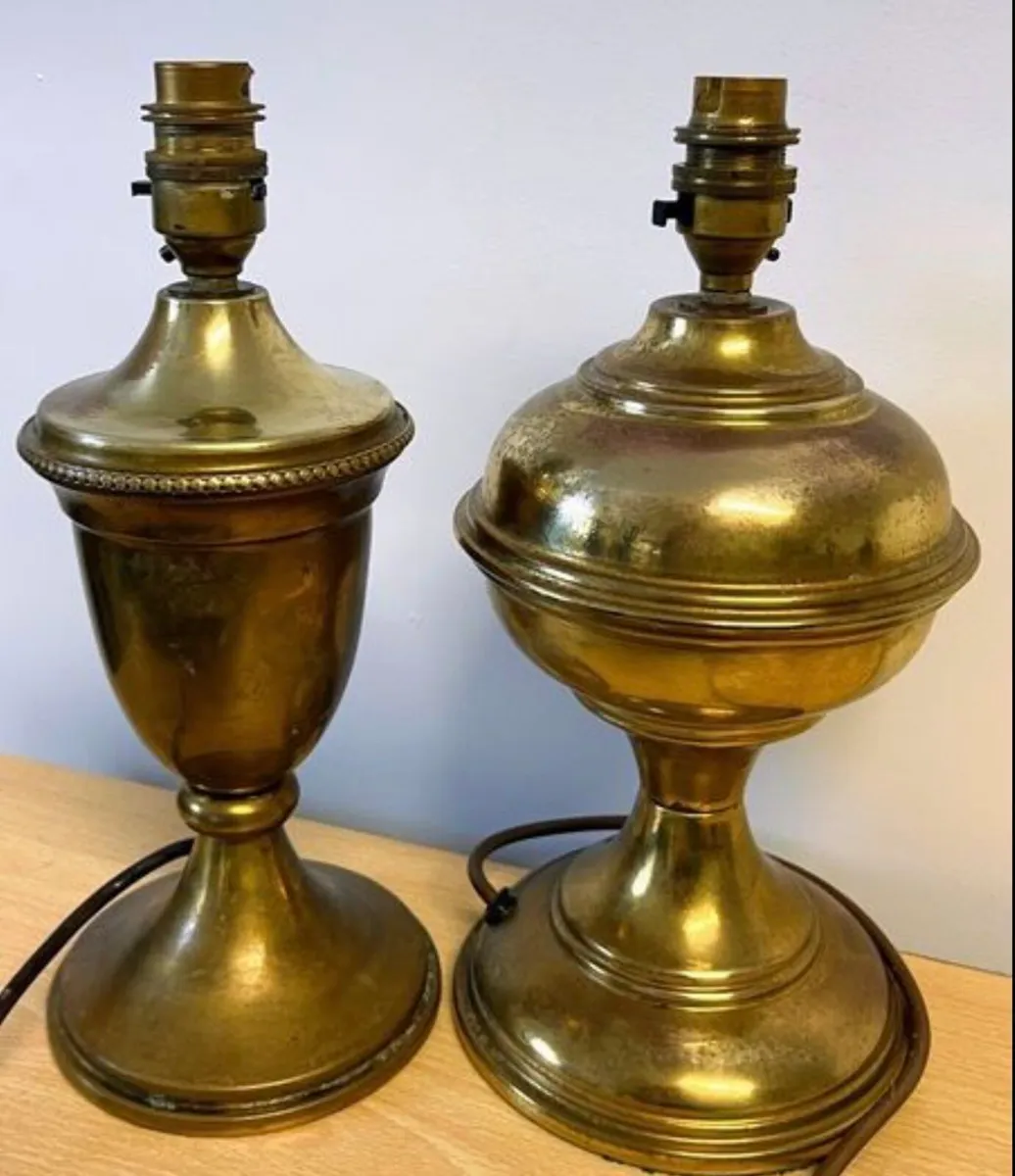 Vintage brass table lamps - Image 1