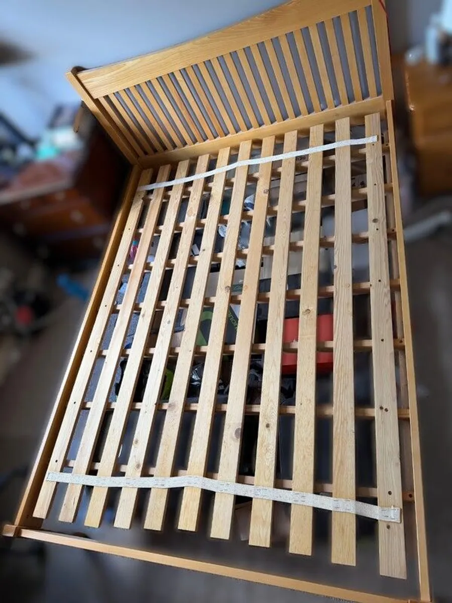 Double bed frame and mattress - Image 1