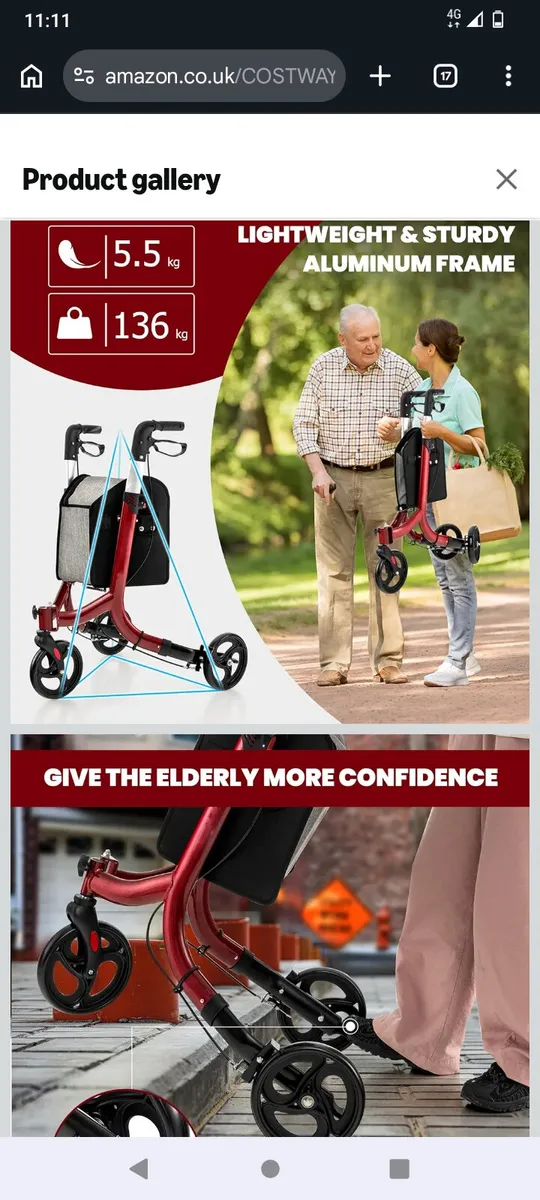 Can post 3 wheel rollator walker - Image 3