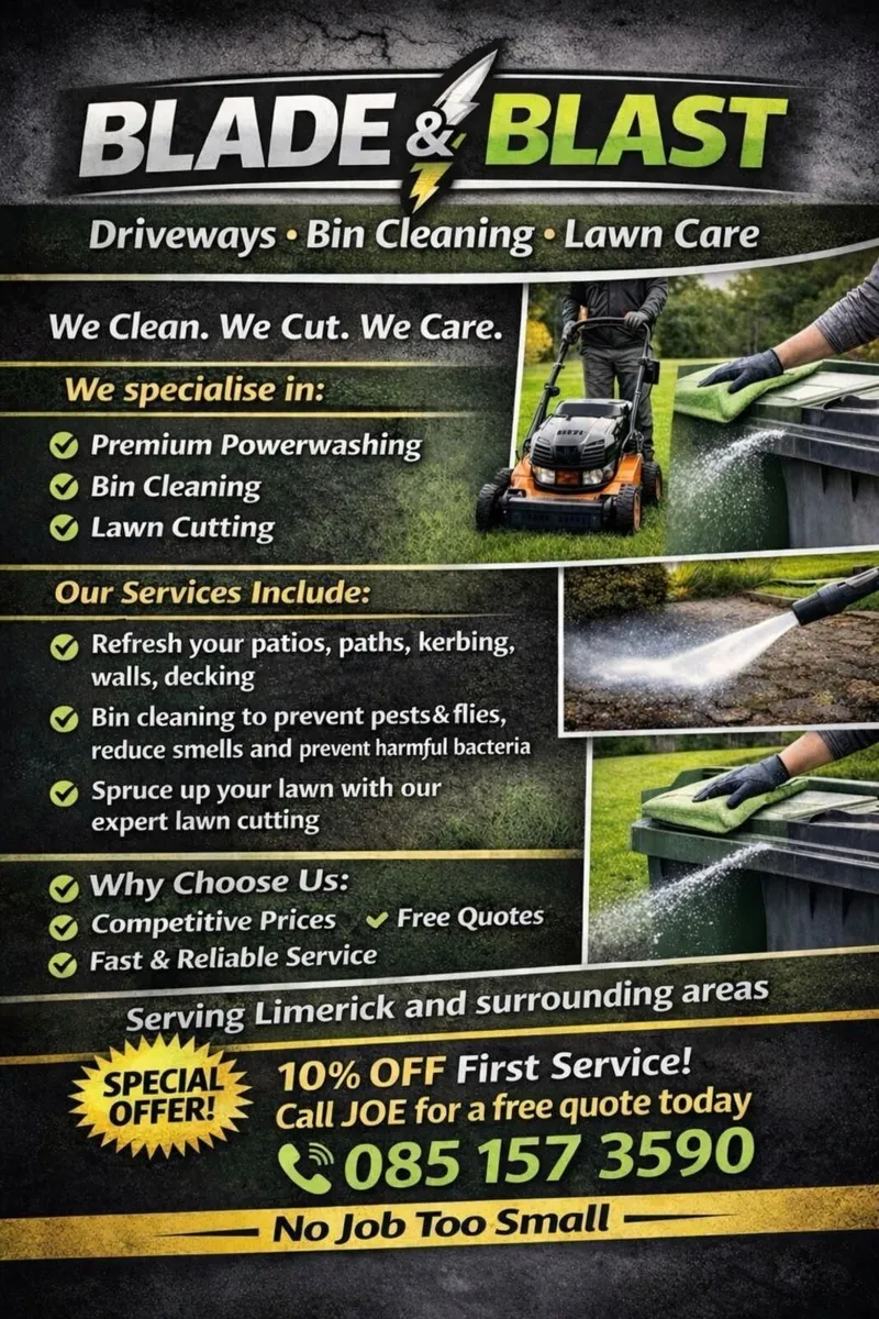 Grass cutting service power washing bin cleaning - Image 3