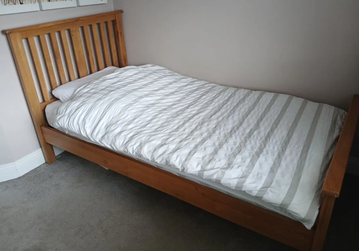 Single Oak Bed Frame – Good Condition – €130 - Image 2