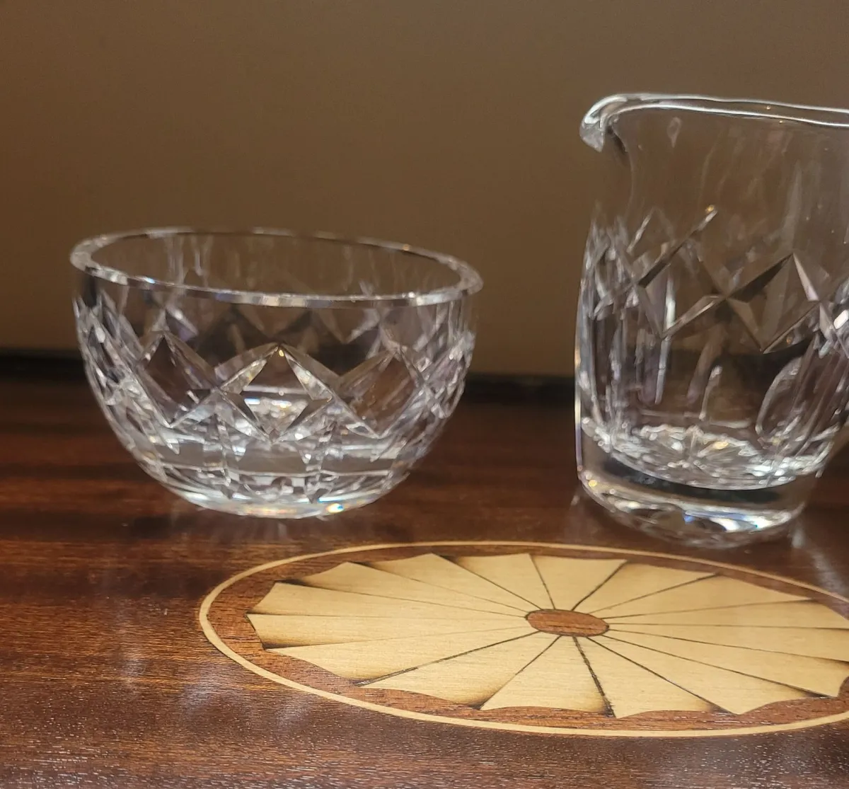 Waterford crystal milk jug & sugar bowl - Image 4