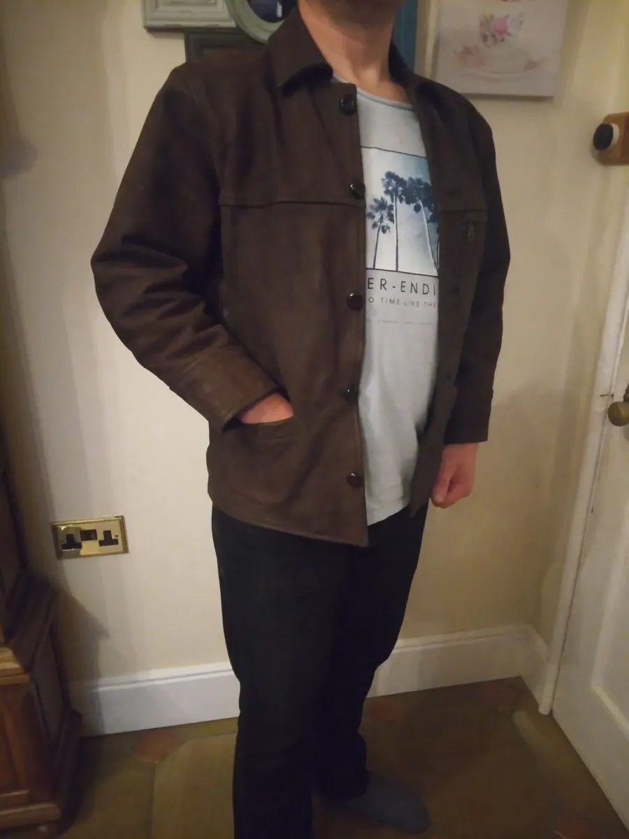 Leather Jacket size medium - large Good Quality - Image 1