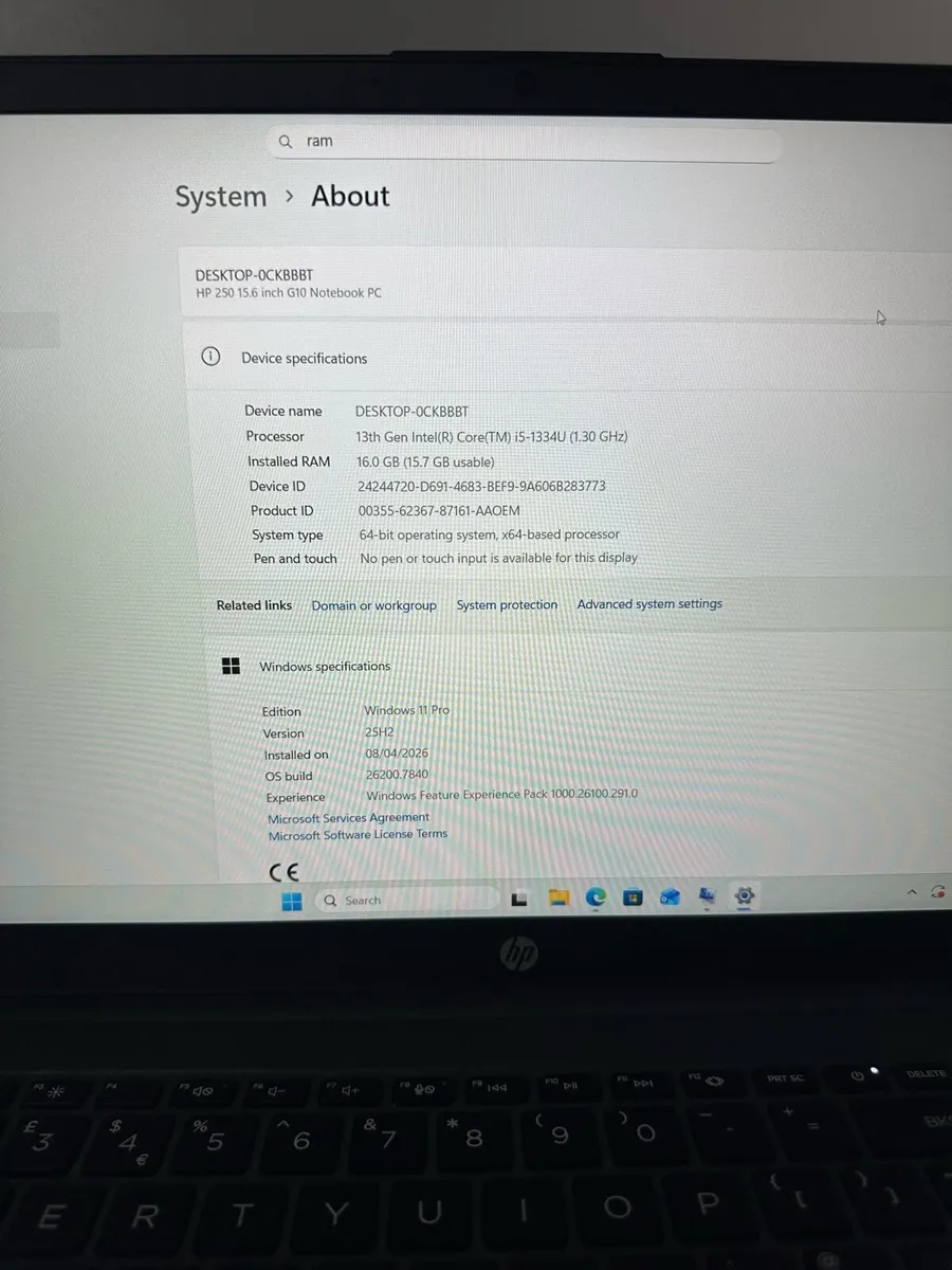 HP 250 15.6 G10 Notebook - Image 4