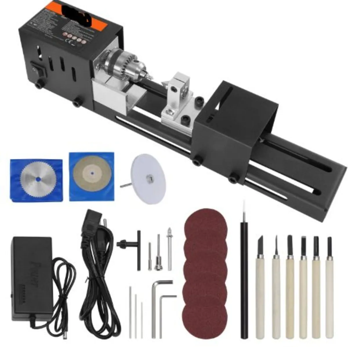 Mini Lathe Machine, 7 cm x 16 cm, 24VDC 96W Mini - Image 1