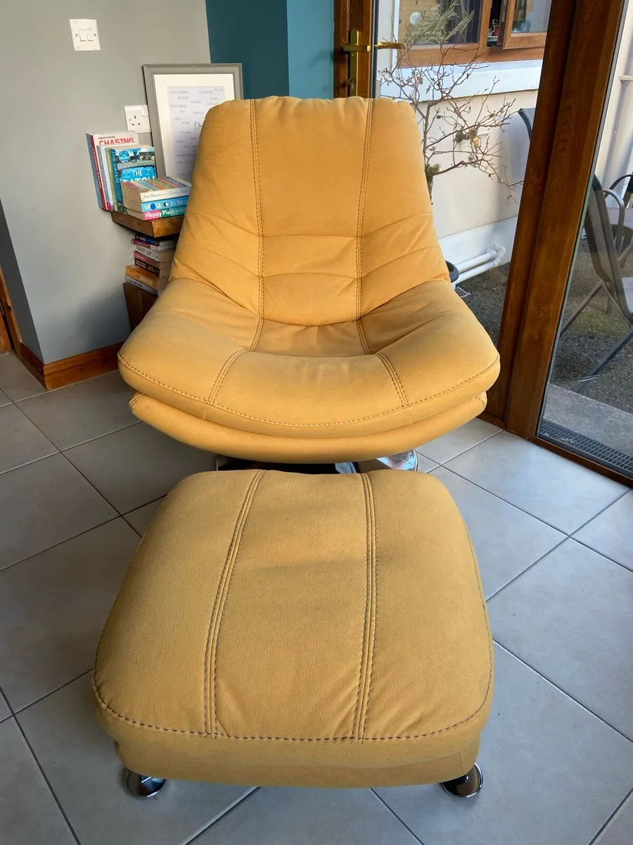 Swivel-chair and footstool - Image 1