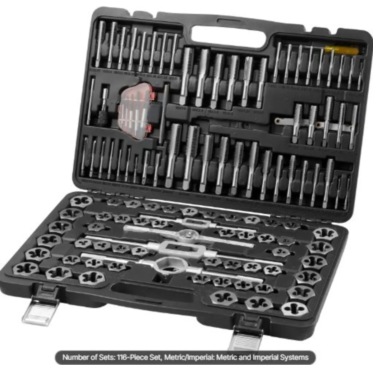 Tap and Die Set, 116-Piece Include Metric and SAE - Image 1