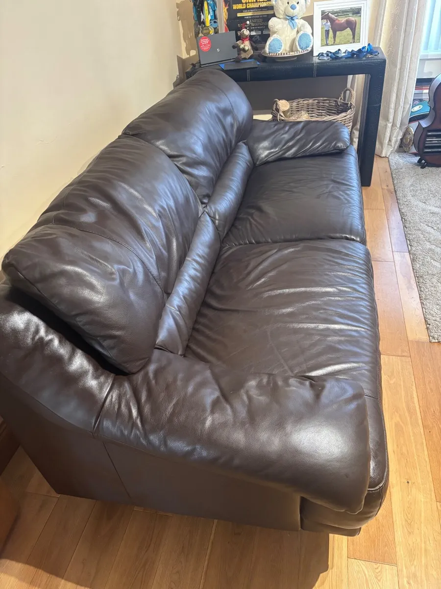 Leather Sofa - Italian Leather - Image 1