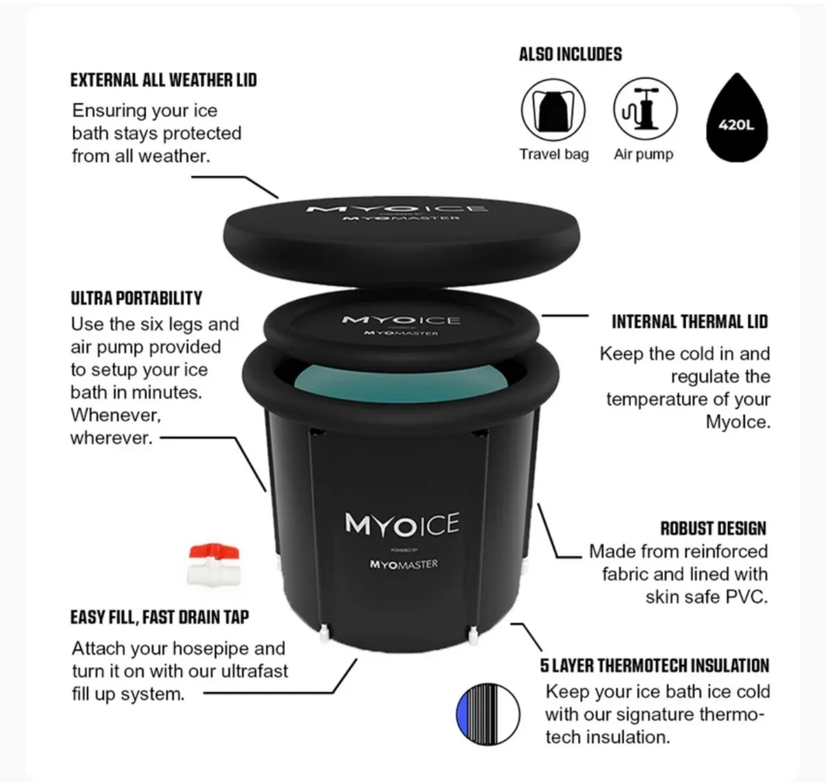 Ice Bath Portable MyoMaster MyoIce