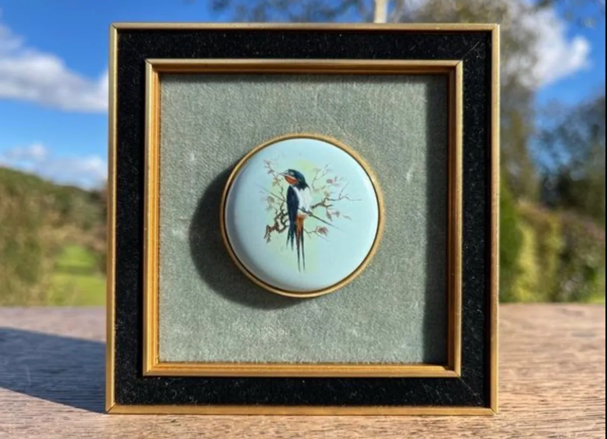 Vintage Staffordshire enamel wall art - Image 1