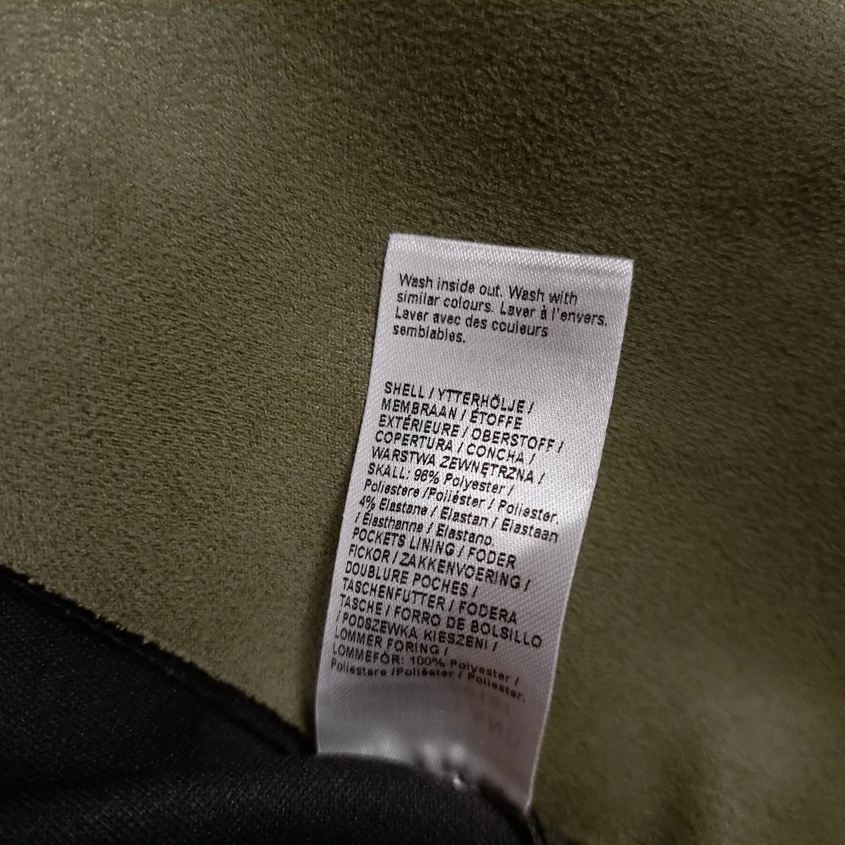 River Island Khaki Green Suede Biker Jacket 12UK - Image 3