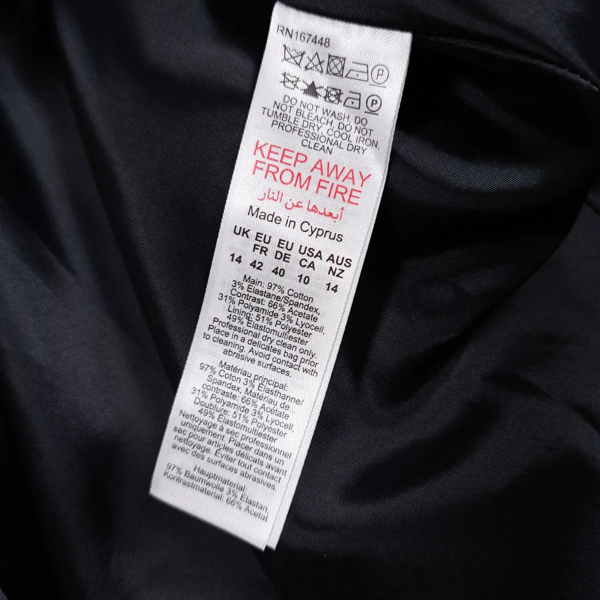Karen Millen Black Orange Floral Flare Dress 14UK - Image 3