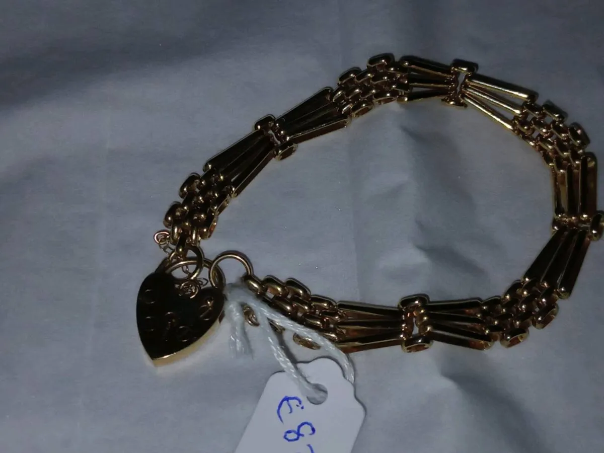 Heavy ladies 9 ct gold bracelet - Image 1