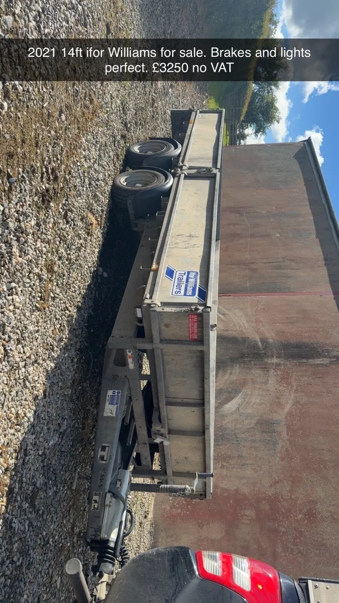 2021 Ifor Williams 14ft drop side - Image 1