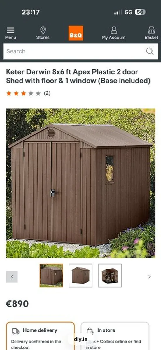 Keter Darwin Shed 8x6 - Image 1