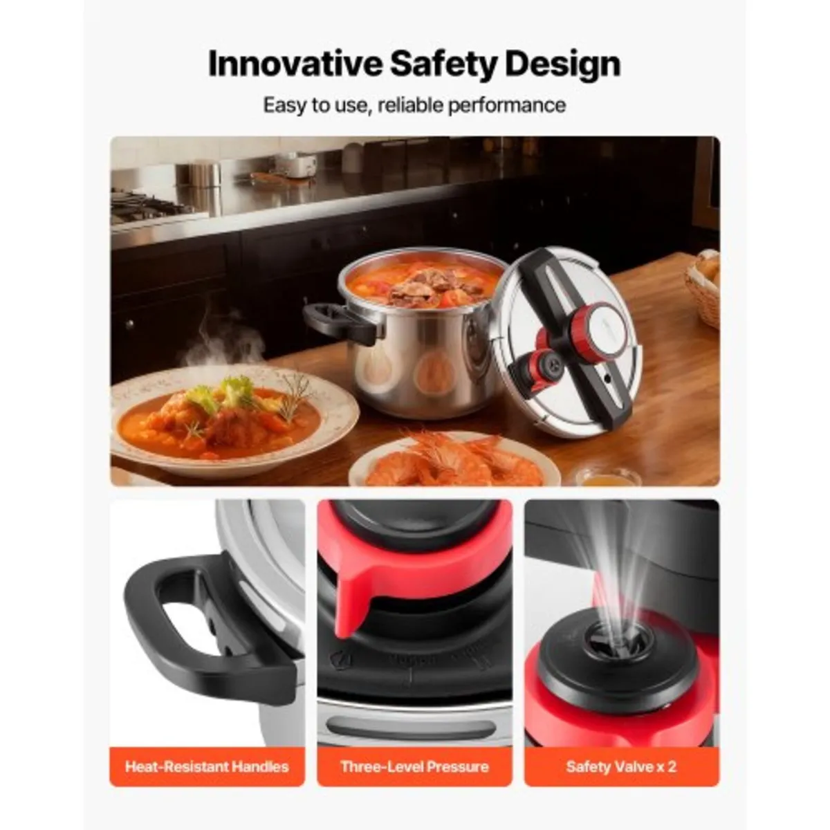 6L Pressure Cooker Stainless Steel, Pressures Cann - Image 2