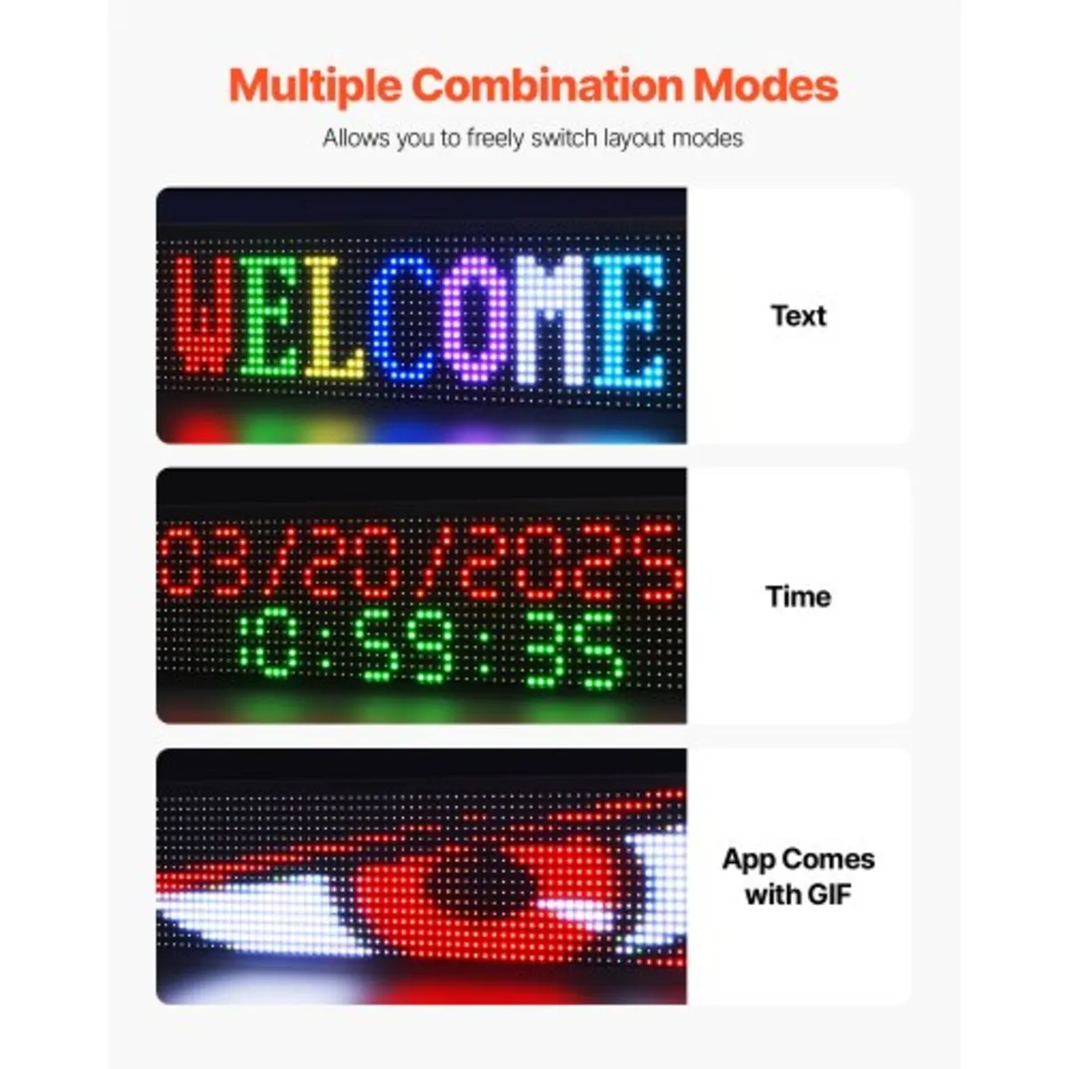 Programmable LED Sign, P10 Full Color Flexible Dig - Image 4
