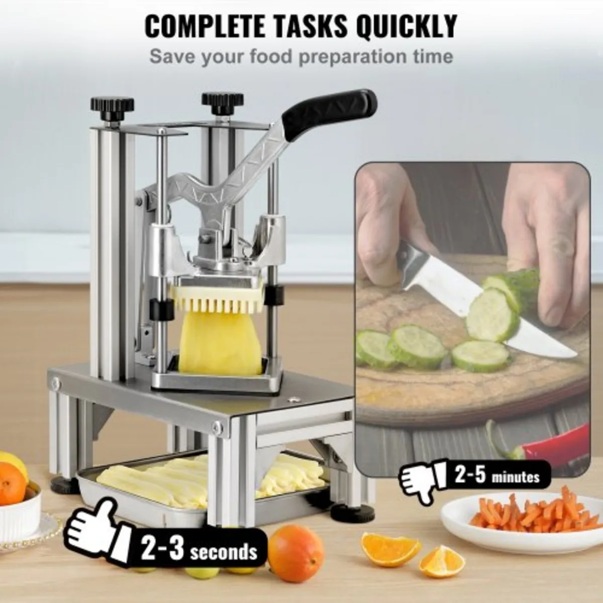 Commercial French Fry Cutter with 4 Replacement Bl - Image 4