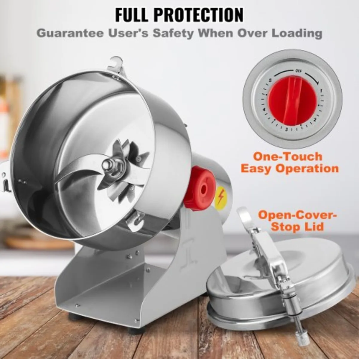 2500g Electric Grain Mill Grinder, High Speed 3400 - Image 4