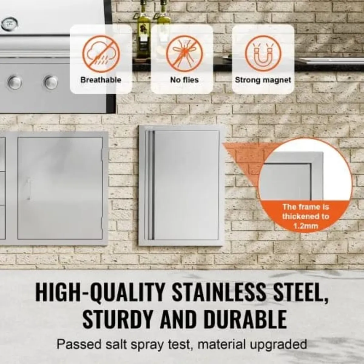 BBQ Access Door, 432x610 mm Single Outdoor Kitchen - Image 2