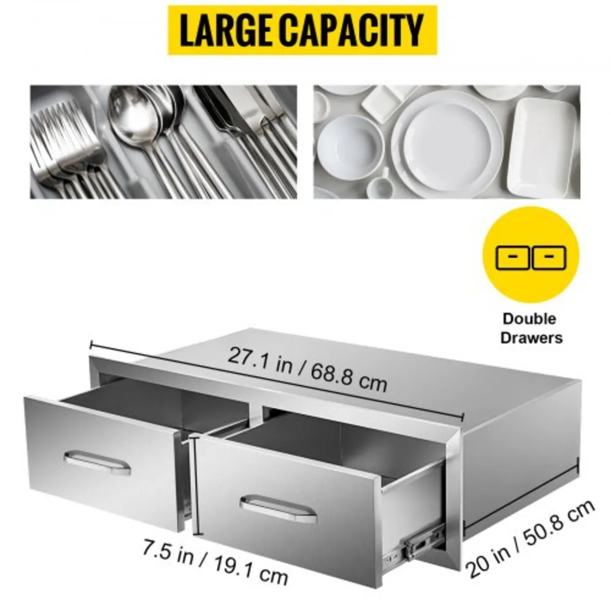 Outdoor Kitchen Drawers 30" W x 10" H x 20" D, - Image 4