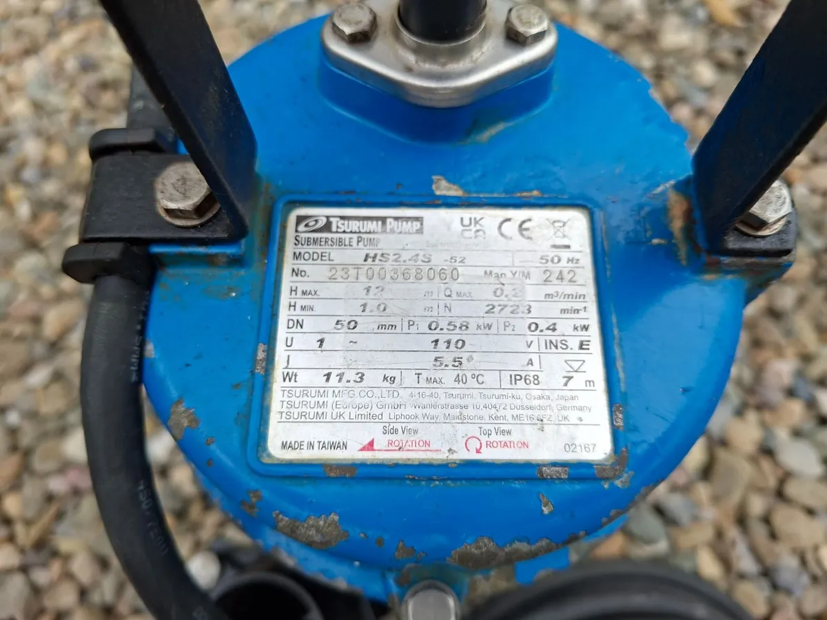 Tsurumi HS2.4S Submersible Pump 110v - Image 3