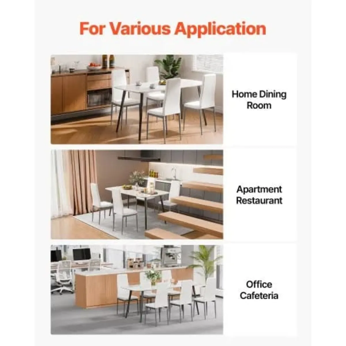 Modern Dining Room Accent Chairs Set of 4, Upholst - Image 2