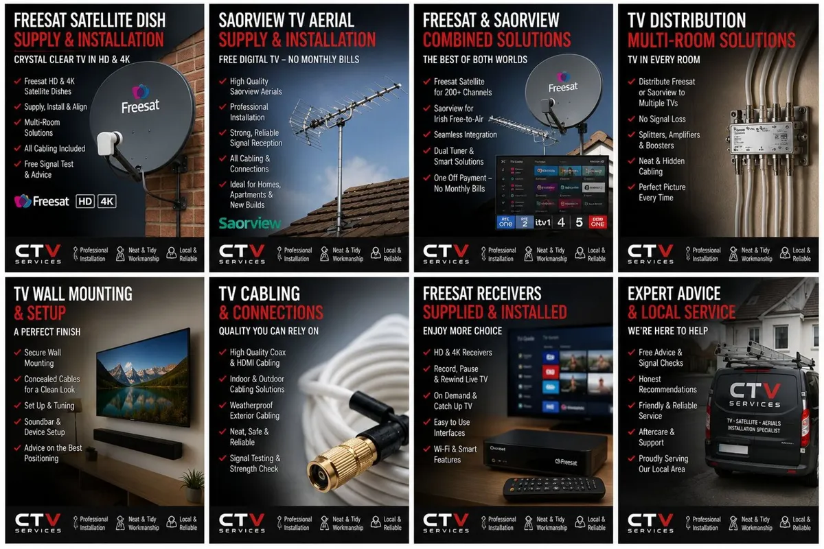 Freeview TV Satellite Dish Saorview Installer - Image 3