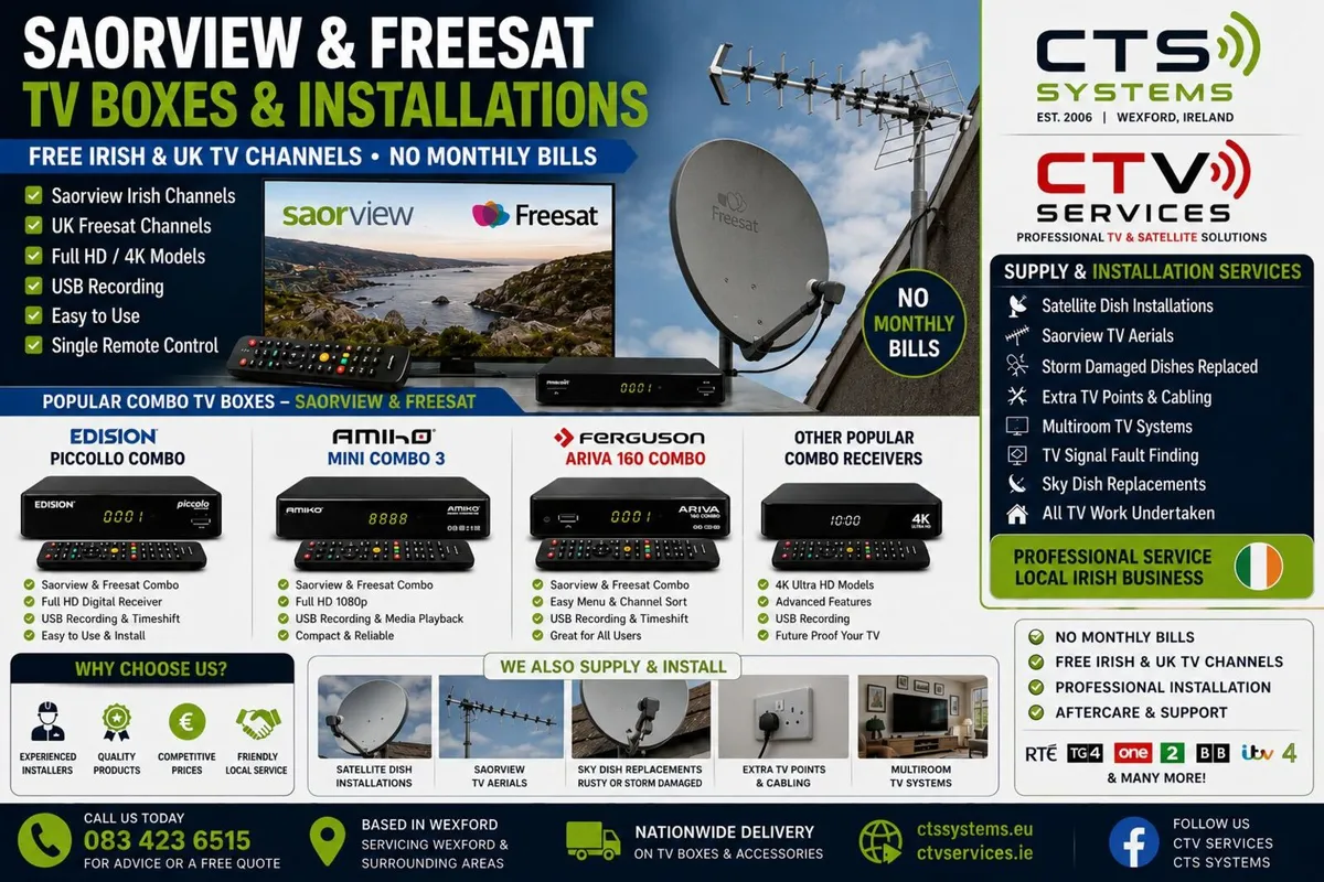 Freeview TV Satellite Dish Saorview Installer - Image 1