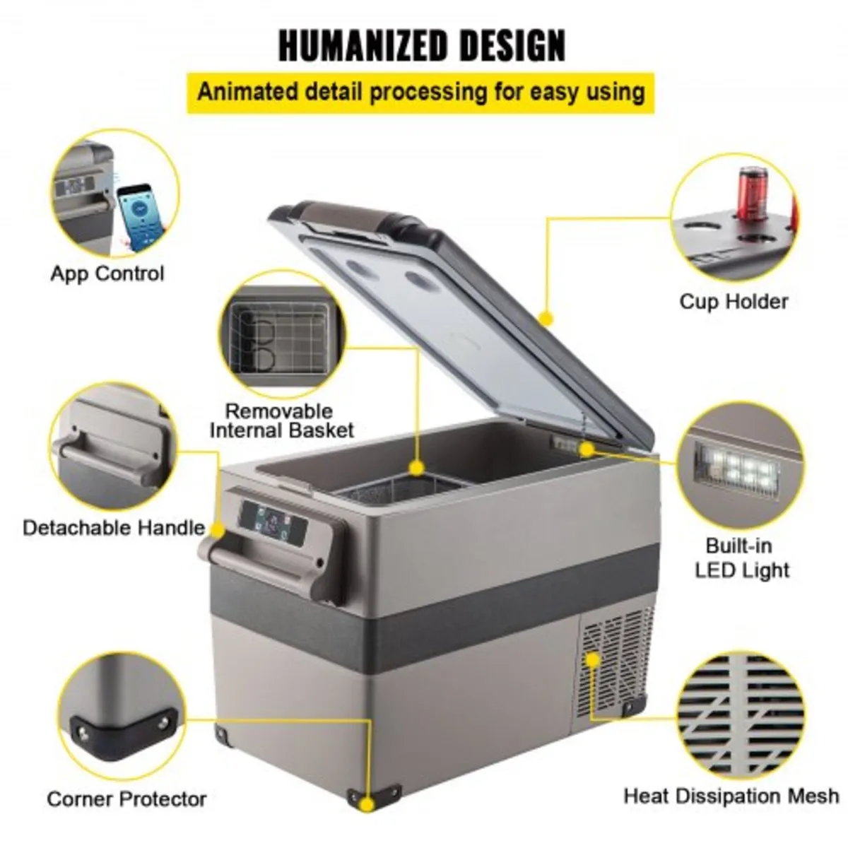 Portable Small Car Freezer 45L Mini Car Freezer Re - Image 4