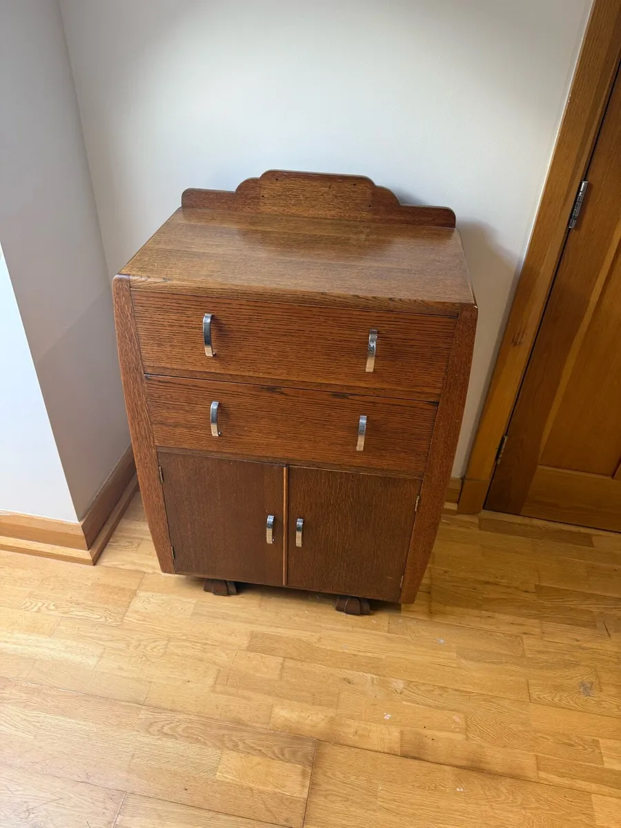 Antique solid Oak Chest - Image 1