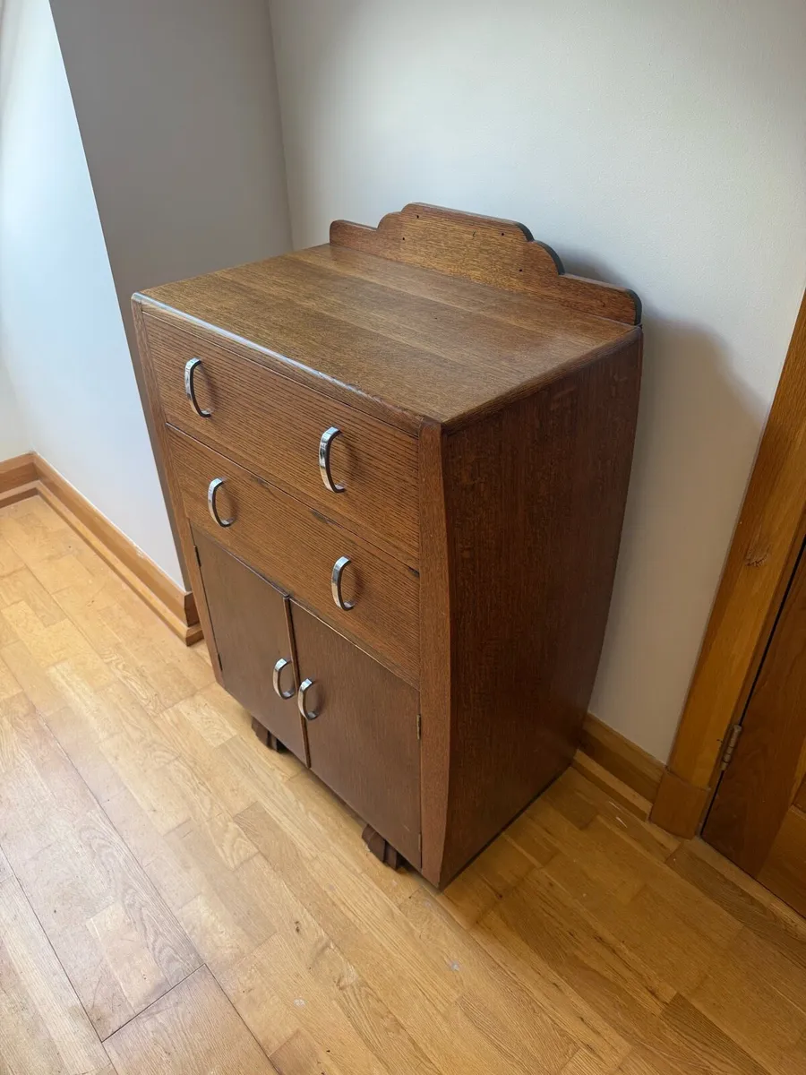 Antique solid Oak Chest - Image 2