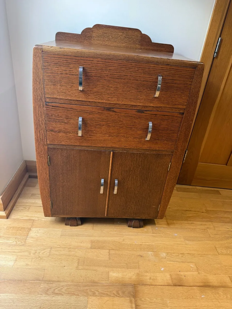 Antique solid Oak Chest - Image 3