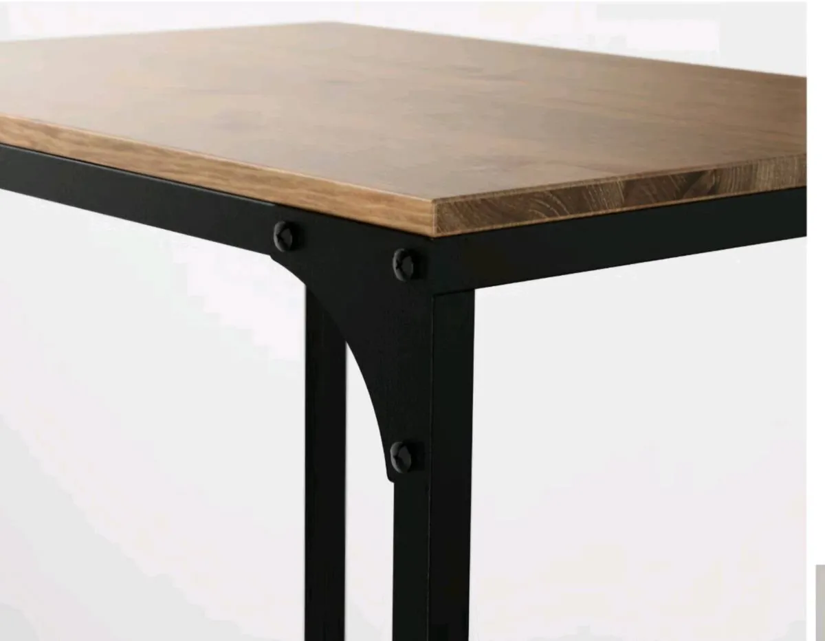 Black metal & timber shelving - Image 3