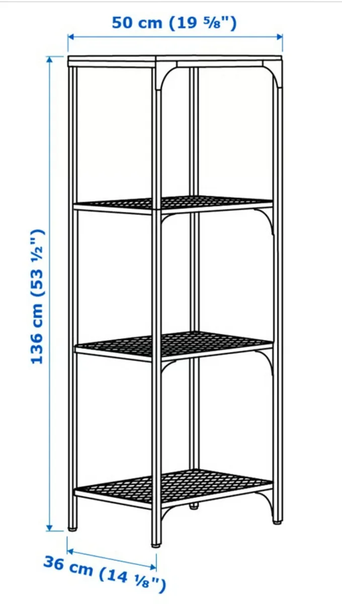Black metal & timber shelving - Image 4