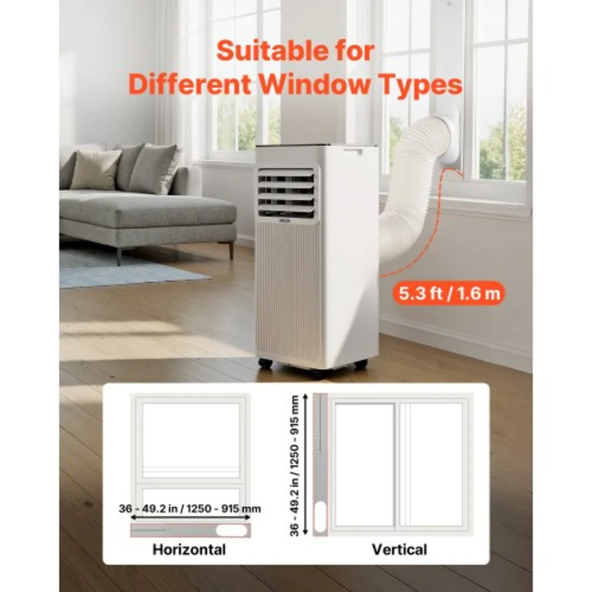 Portable Air Conditioner, 7000 BTU 2kW 3-in-1 Stan - Image 2