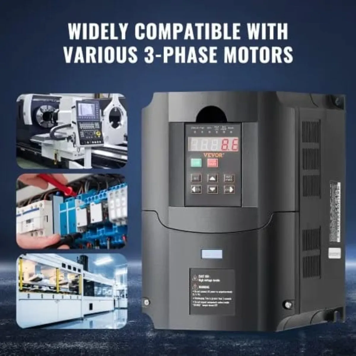 VFD 10HP, 7.5KW, 35A, 1 or 3 Phase 220V Input to 3 - Image 4