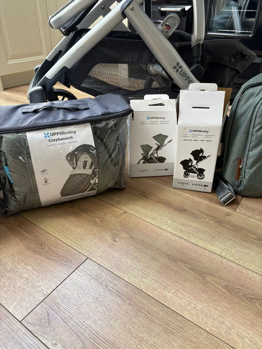 Uppababy Vista Emmet (Green) with all accessories - Image 3