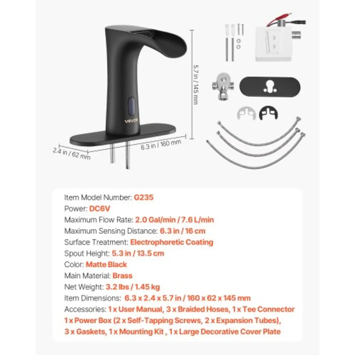 Touchless Bathroom Sink Faucet, Automatic Motion S - Image 3