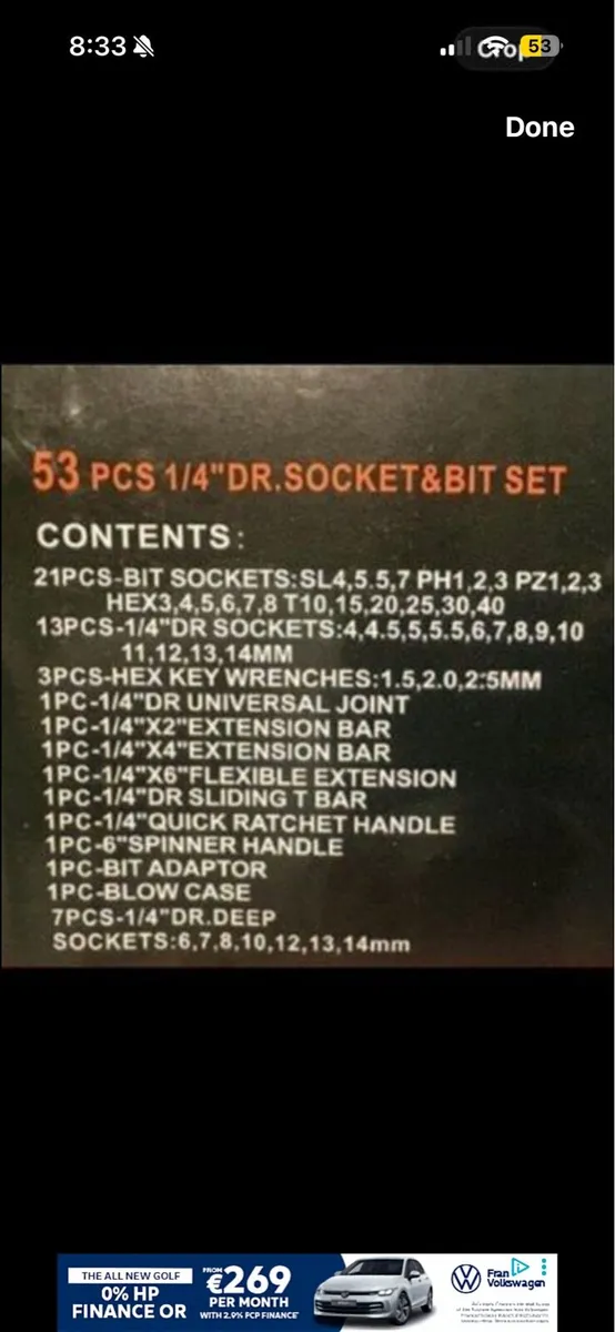 Tool s . Socket set . - Image 2