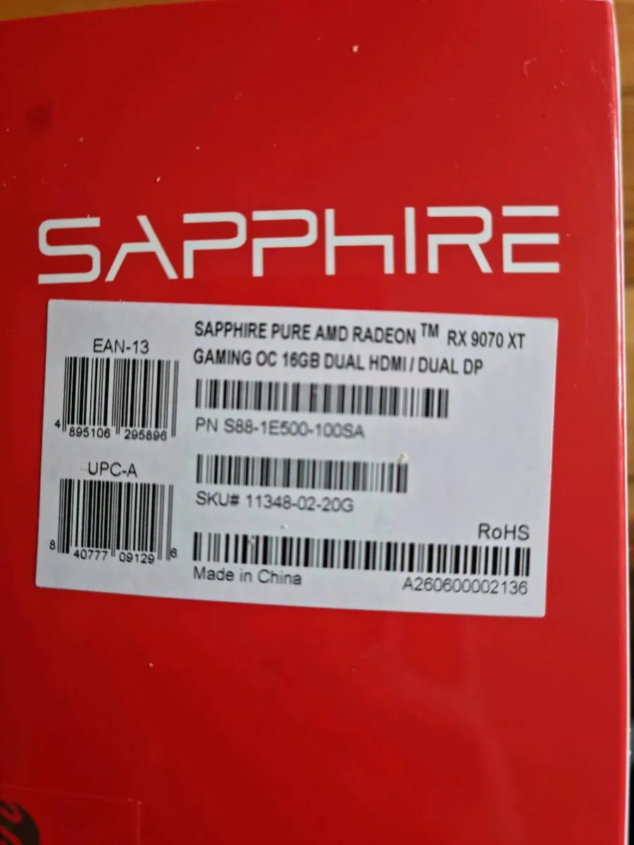 Unopened Sapphire AMD Radeon RX 9070 XT 16gb VRAM - Image 3