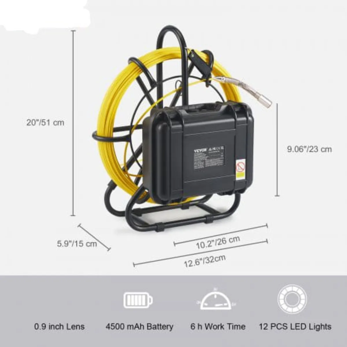 Sewer Camera Pipe Inspection Camera 22.9cm 720p Sc - Image 4