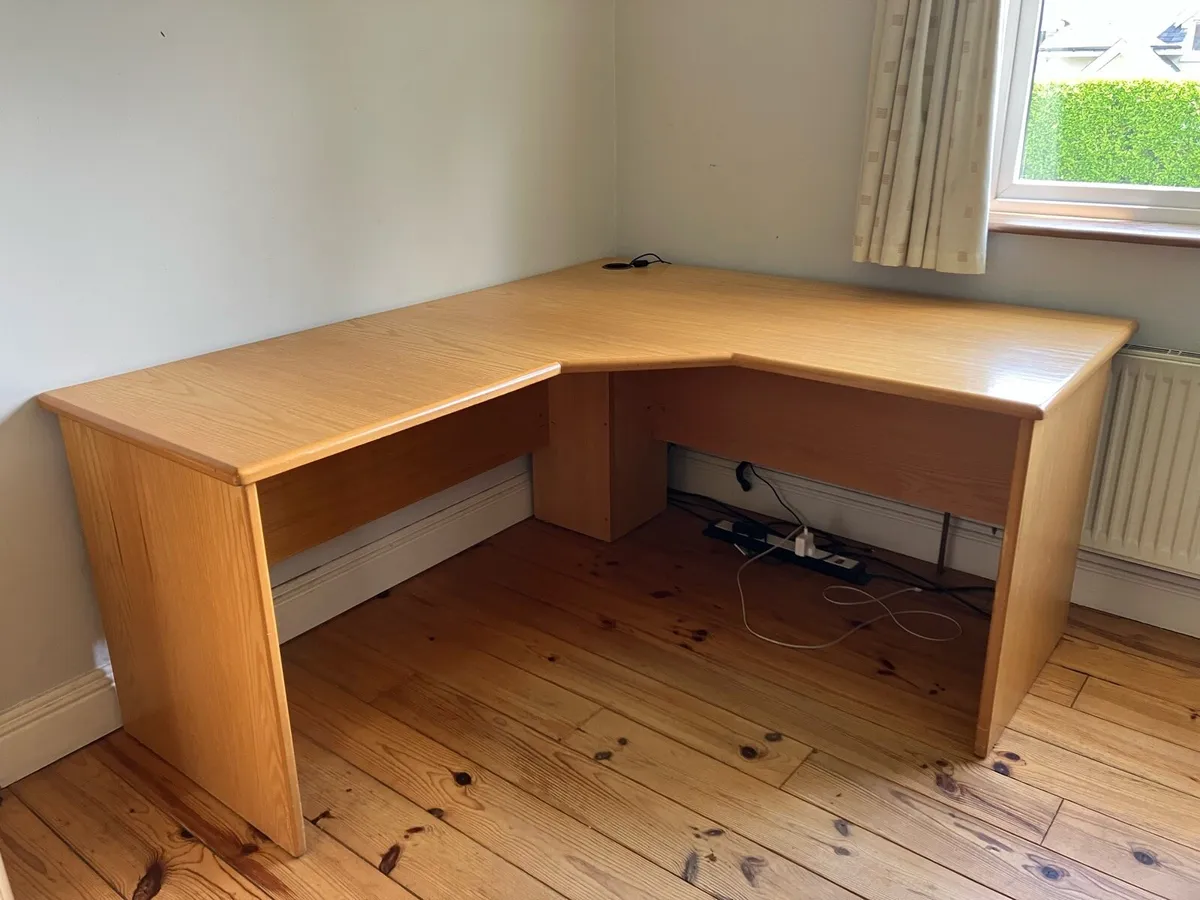 Large L-Shaped Corner Office Desk - Image 3