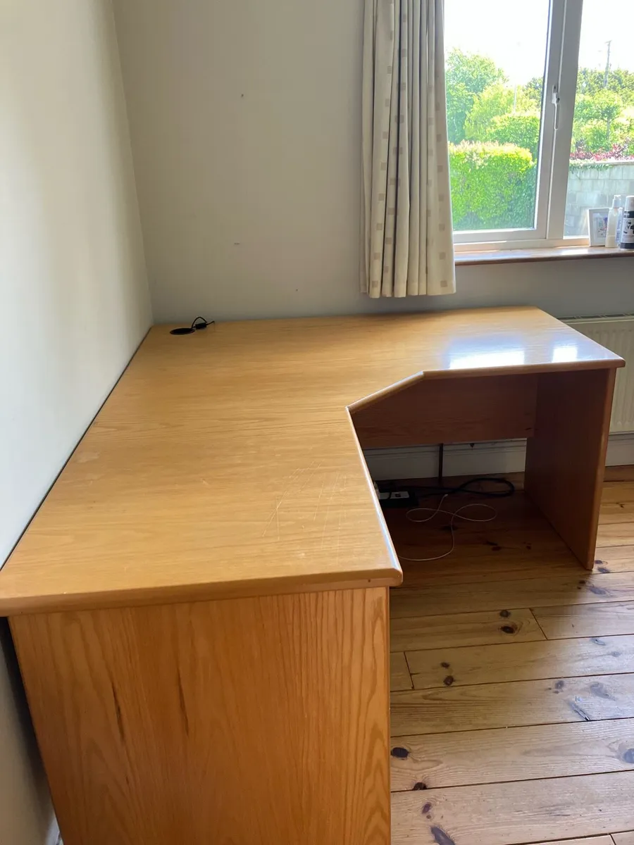 Large L-Shaped Corner Office Desk - Image 1