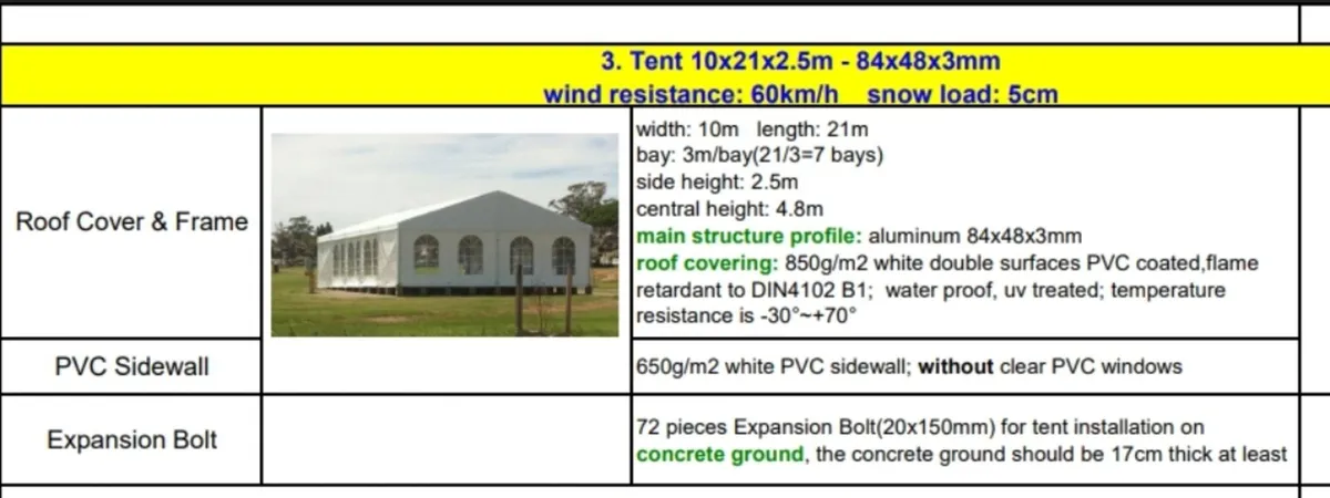 White PVC Marquee - Image 1